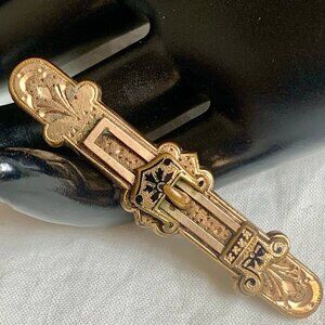 Antique Victorian Bar Pin 10K Gold Filled